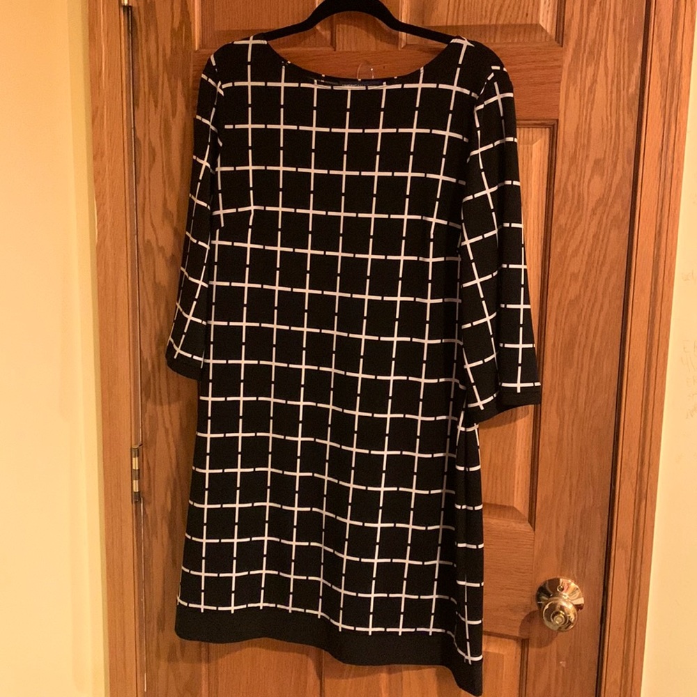 American Living size 14 black and white dress